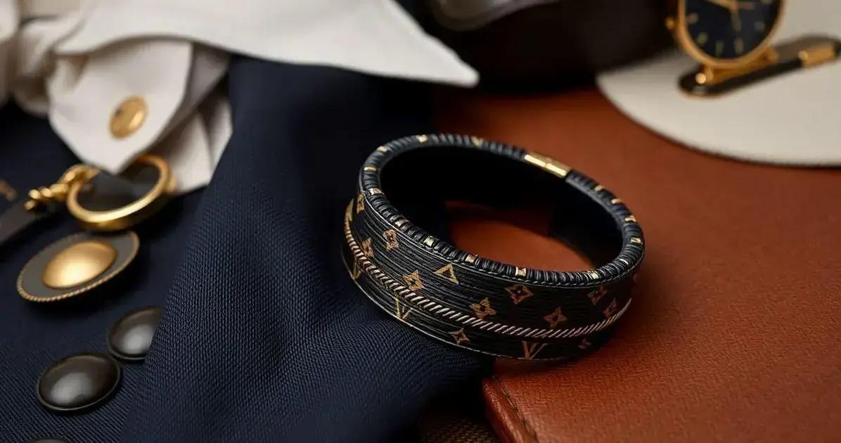 Pulseira artesanal e o estilo Louis Vuitton Eclipse Reverse