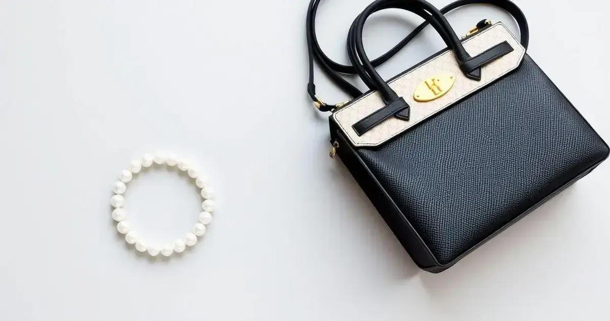 Pulseira de pérolas e bolsas réplicas: uma combinação estilosa