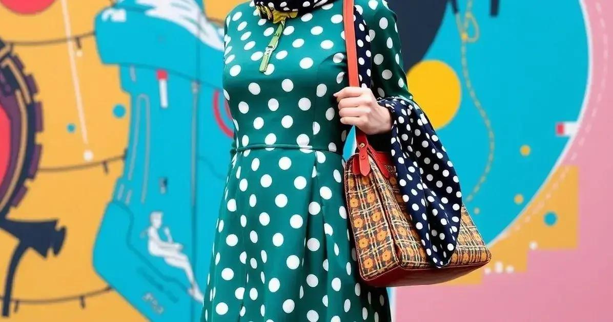 Tendências de moda com estampa poá vintage