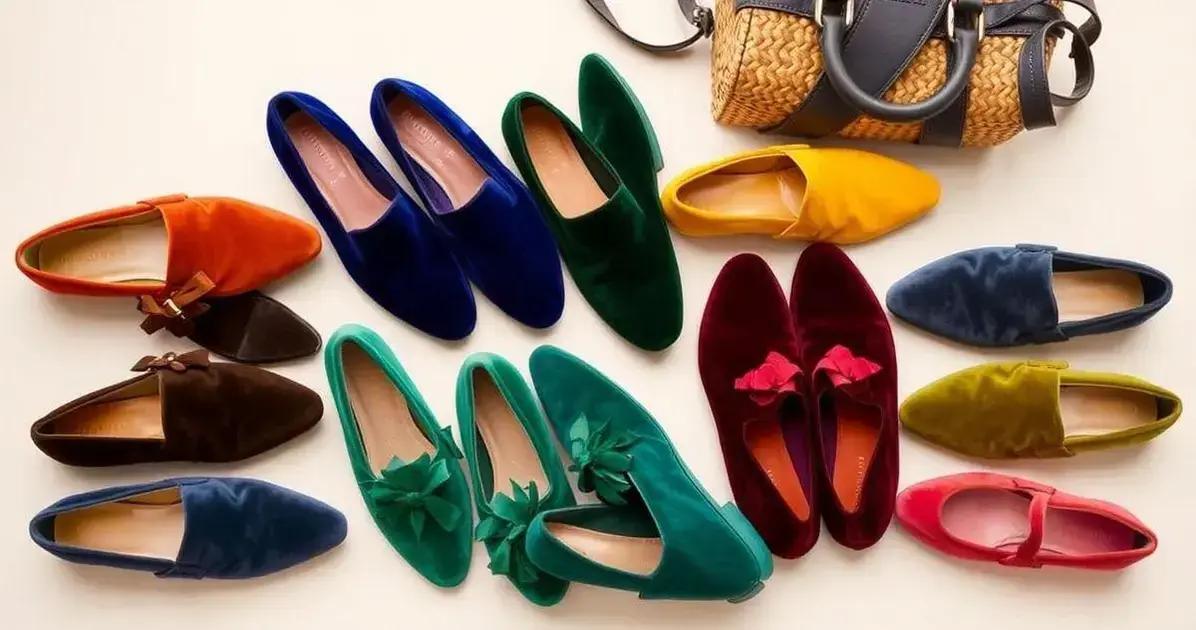 Tendências de moda com sapato de veludo