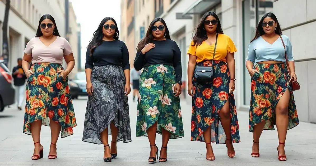 Tendências de moda para saia midi plus size
