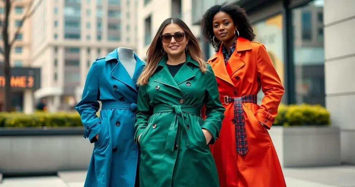 tendências de moda para trench coat plus size