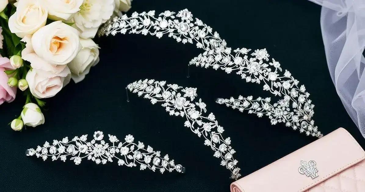 Tendências em tiaras de cristal para casamentos