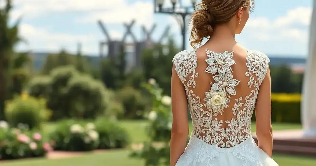 Tendências em vestidos de noiva com decote nas costas para 2023