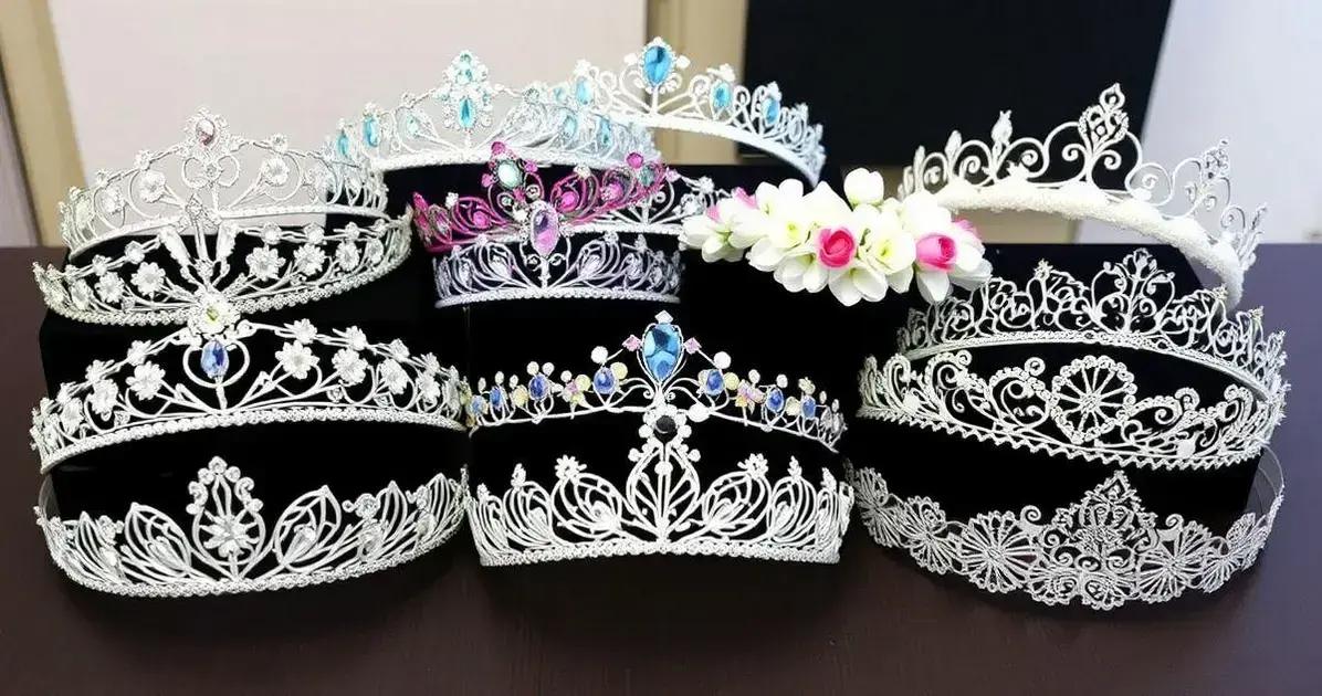 Tipos de tiaras para festas Tipos de tiaras para festas