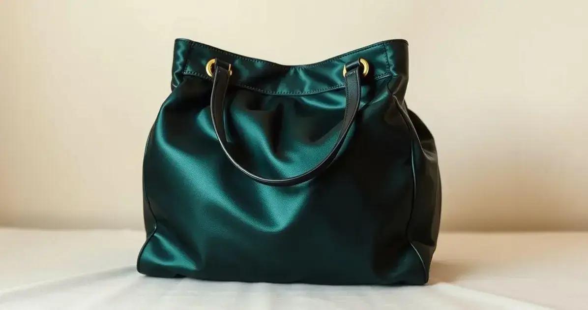 Uso do tecido cetim elastano em bolsas