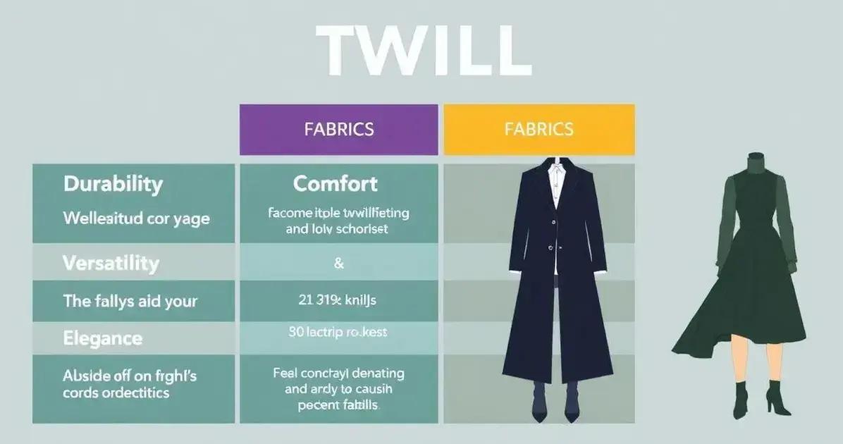 Vantagens do tecido twill em comparação a outros tecidos