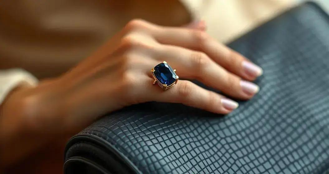 Anel de Safira: Elegância e Mistério na Alta Joalheria