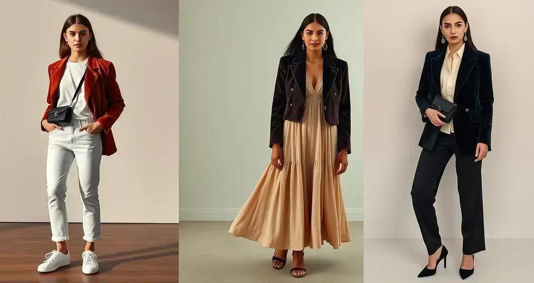 como montar looks com blazer de veludo do jeans ao vestido midi inspire se com a a hrefhttpsmadison - Moda Italiana - Os Blogs mais Incríveis da Web