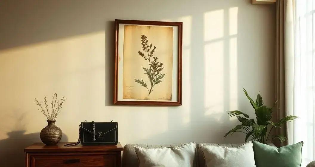 Quadro Botânico Vintage: Natureza e Arte nas Suas Paredes