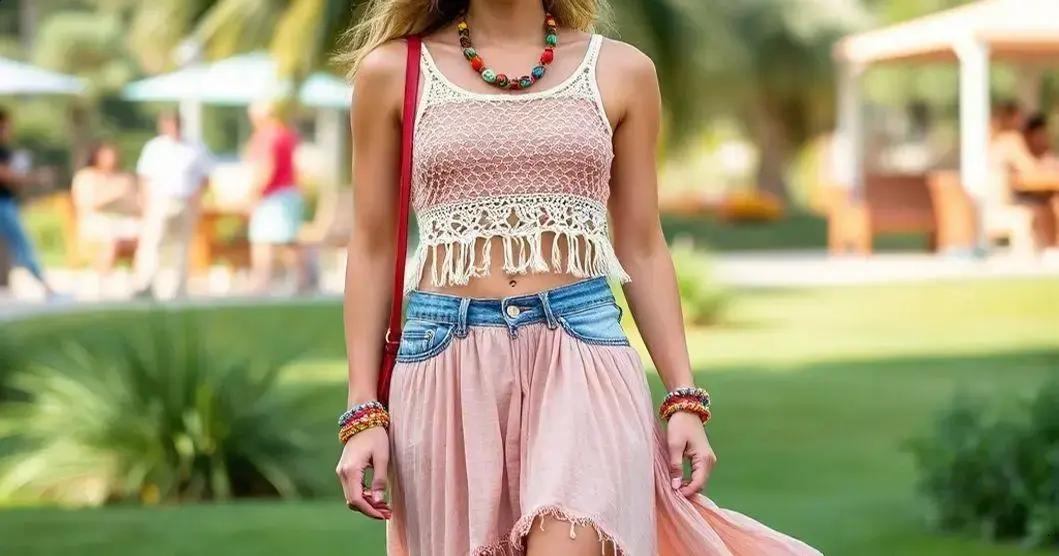 Estilos e combinações para o Cropped de Crochê Boho