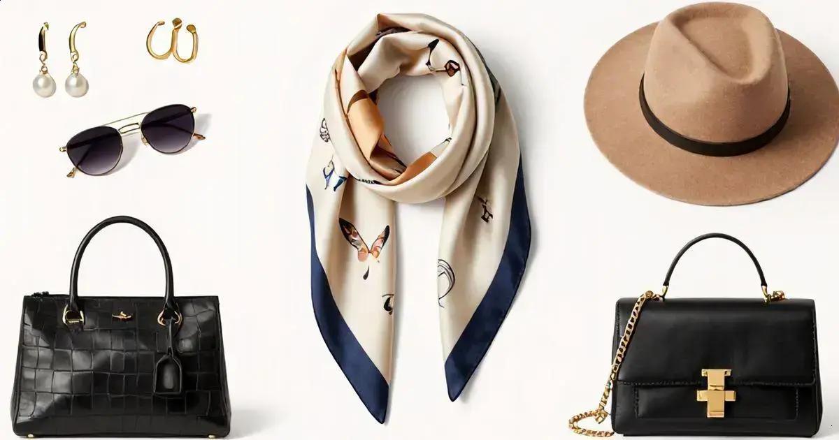 Acessórios complementares para lenços de seda Acessórios complementares para lenços de seda