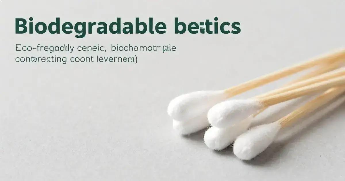 Benefícios dos cotonetes biodegradáveis Benefícios dos cotonetes biodegradáveis