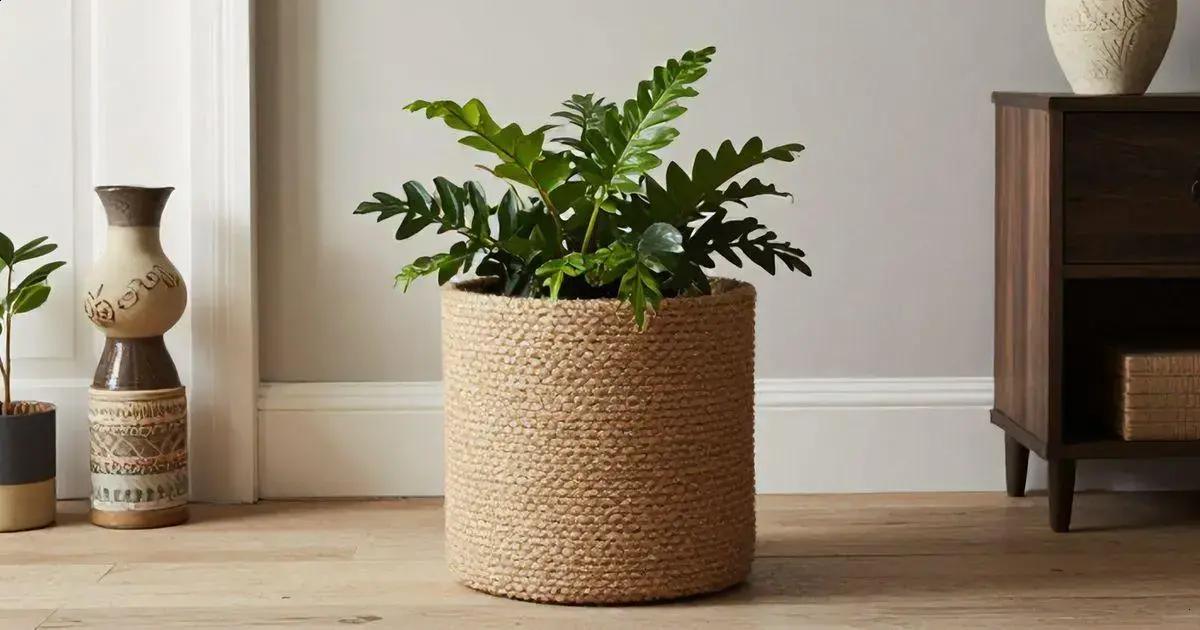 Cachepô de Fibra Natural: Toque Sustentável para Suas Plantas 1 Cachepô de Fibra Natural: Toque Sustentável para Suas Plantas