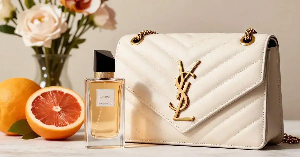 Combinações de perfume personalizado e bolsa YSL Chevron Dourada: ideias Combinações de perfume personalizado e bolsa YSL Chevron Dourada: ideias