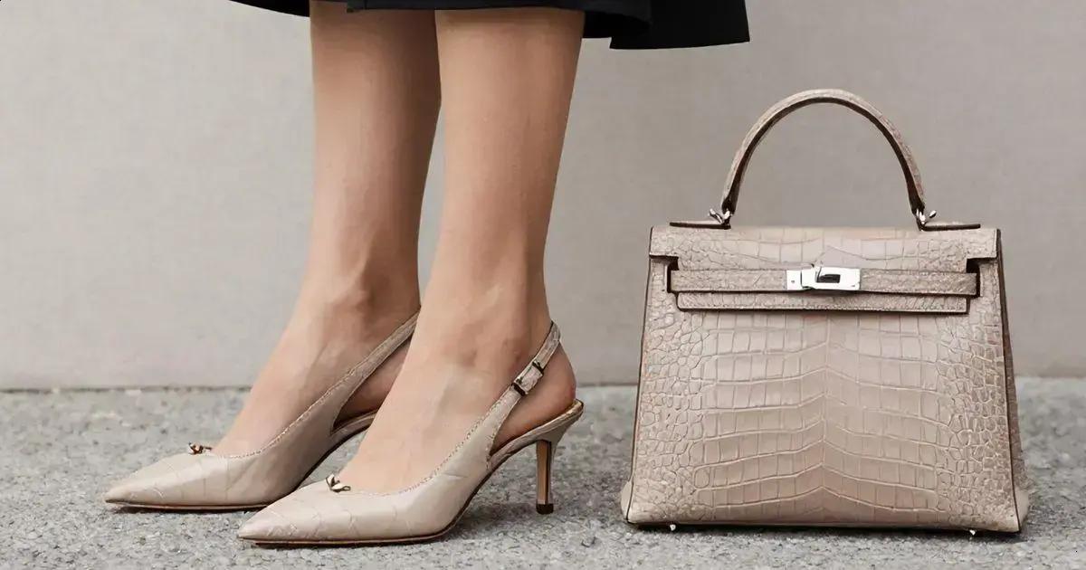 Como usar sapato slingback com bolsa hermes kelly croco? Como usar sapato slingback com bolsa hermes kelly croco?
