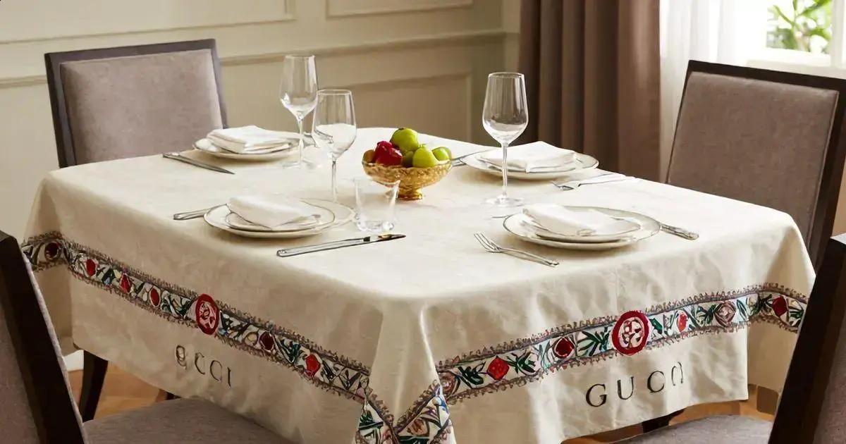 Decoração de mesas: toalha de mesa bordada e roupa de cama diversos gucci Decoração de mesas: toalha de mesa bordada e roupa de cama diversos gucci