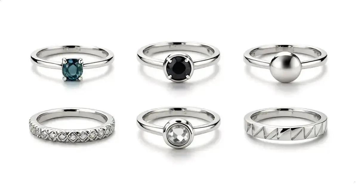 Designs modernos de anéis de platina Designs modernos de anéis de platina