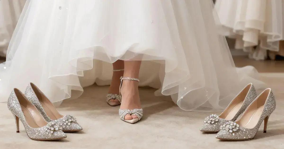 Dicas para combinar sapato de noiva com brilho com o vestido Dicas para combinar sapato de noiva com brilho com o vestido