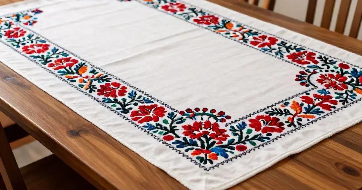 História da toalha de mesa bordada História da toalha de mesa bordada