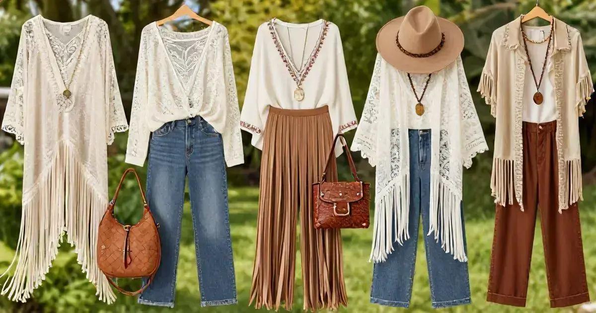 Inspirações de Look com Franjas e Rendas Boho Inspirações de Look com Franjas e Rendas Boho