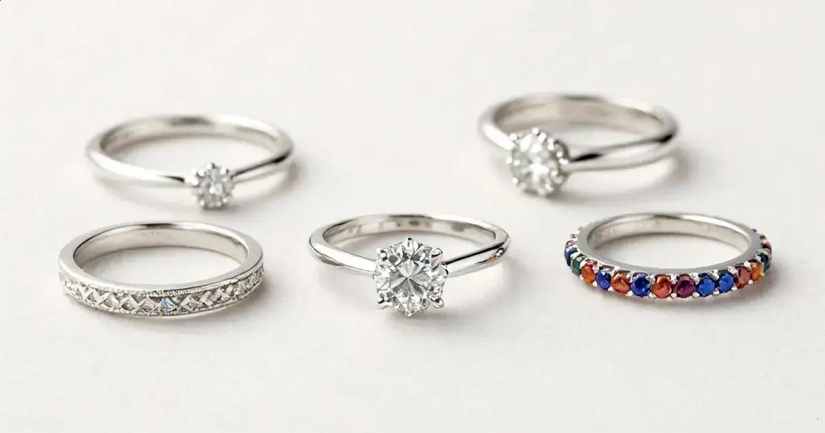 Modelos de Anéis de Ouro Branco para Cada Estilo Modelos de Anéis de Ouro Branco para Cada Estilo