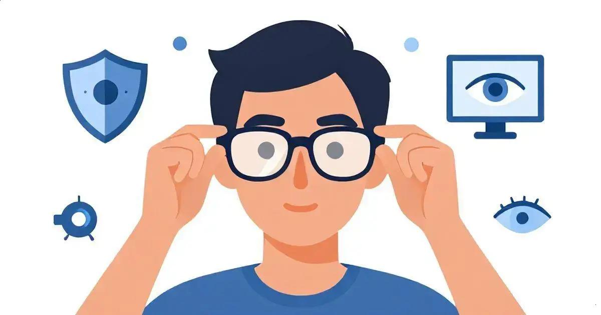 Óculos de leitura e saúde ocular