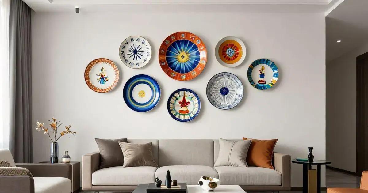 Prato decorativo pintado à mão: Estilo e modernidade Prato decorativo pintado à mão: Estilo e modernidade
