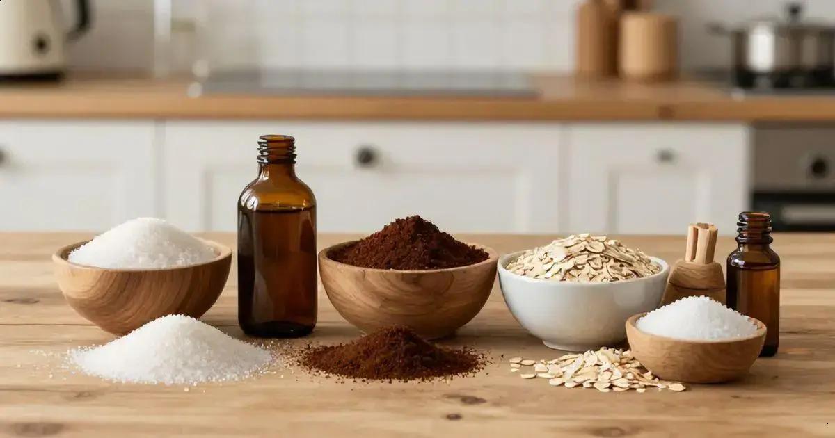 Principais ingredientes para esfoliantes naturais Principais ingredientes para esfoliantes naturais