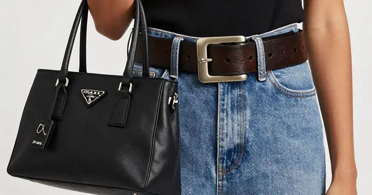 Tendências de moda: cinto com fivela grande e bolsas Prada Tendências de moda: cinto com fivela grande e bolsas Prada