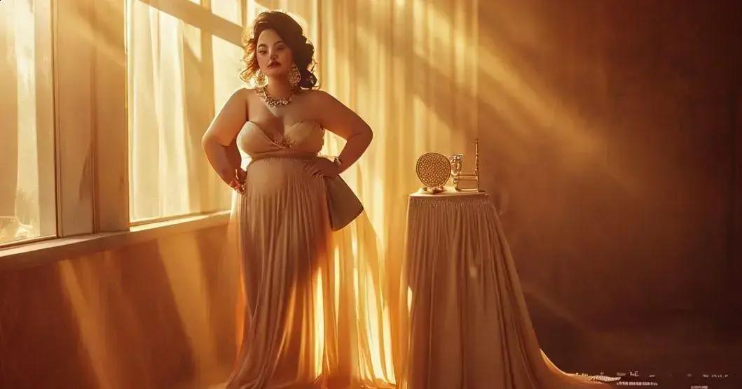 Vestido Longo Plus Size: Estilo Atemporal para Todas as Estações 1 Vestido Longo Plus Size: Estilo Atemporal para Todas as Estações