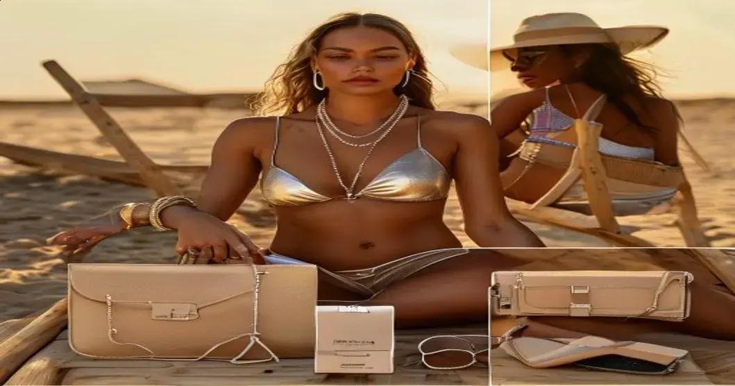 Biquíni Metalizado: Brilho e Impacto Visual nas Ondas 4 acessorios ideais biquini metalizado joias bolsas e a hrefhttpswwwparisbolsascombrcarteirascarteiras - Moda Italiana - Os Blogs mais Incríveis da Web