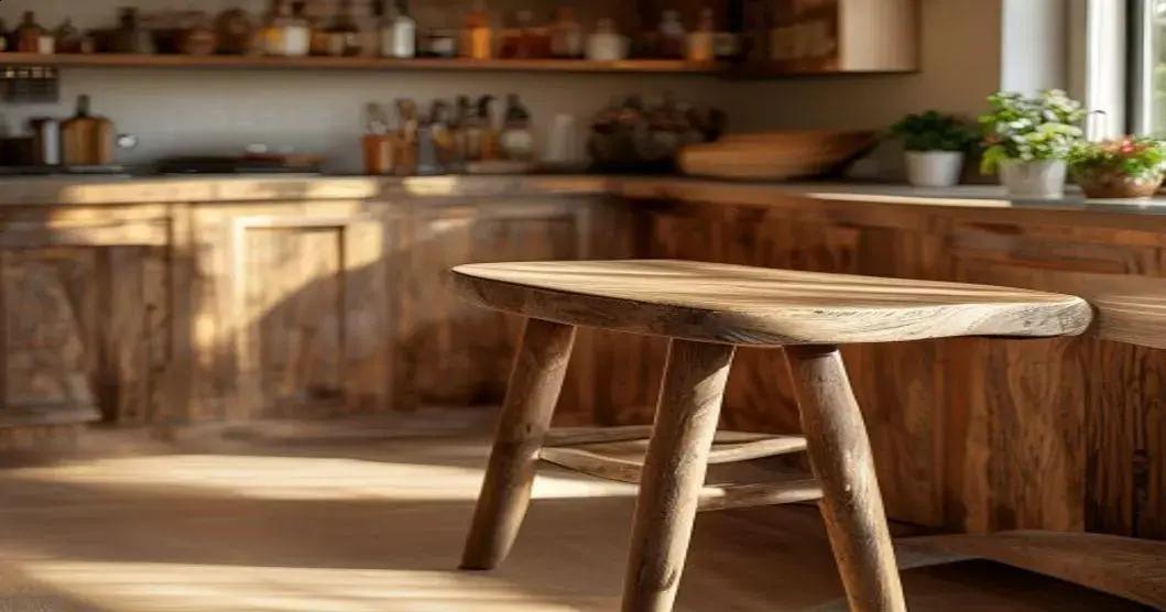 Banqueta Alta de Madeira: Charme Rústico para Cozinhas e Bares 1 Banqueta Alta de Madeira: Charme Rústico para Cozinhas e Bares